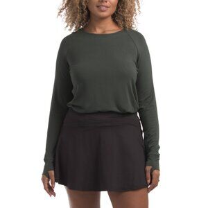 SWING CONTROL Olive Breathable Long Sleeve Top